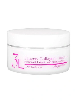 JAPAN GALS 3 layers collagen Увлажняющий крем для лица 3 слоя коллагена 60 г