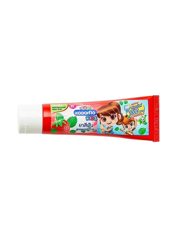 LION Kodomo Паста зубная для детей с 6 лет с ароматом клубники и прохладной мяты, 65 г