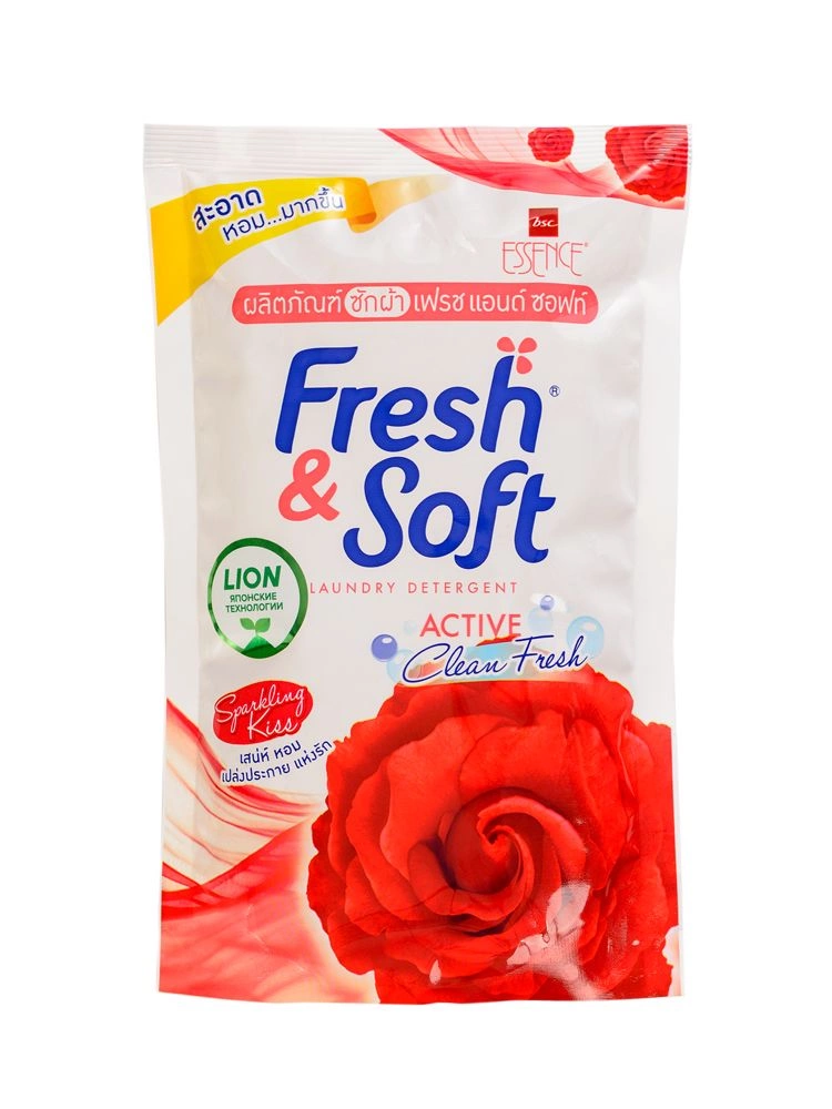 LION Fresh&Soft Гель для стирки всех типов тканей концентрированный "Искристый Поцелуй", 400 мл