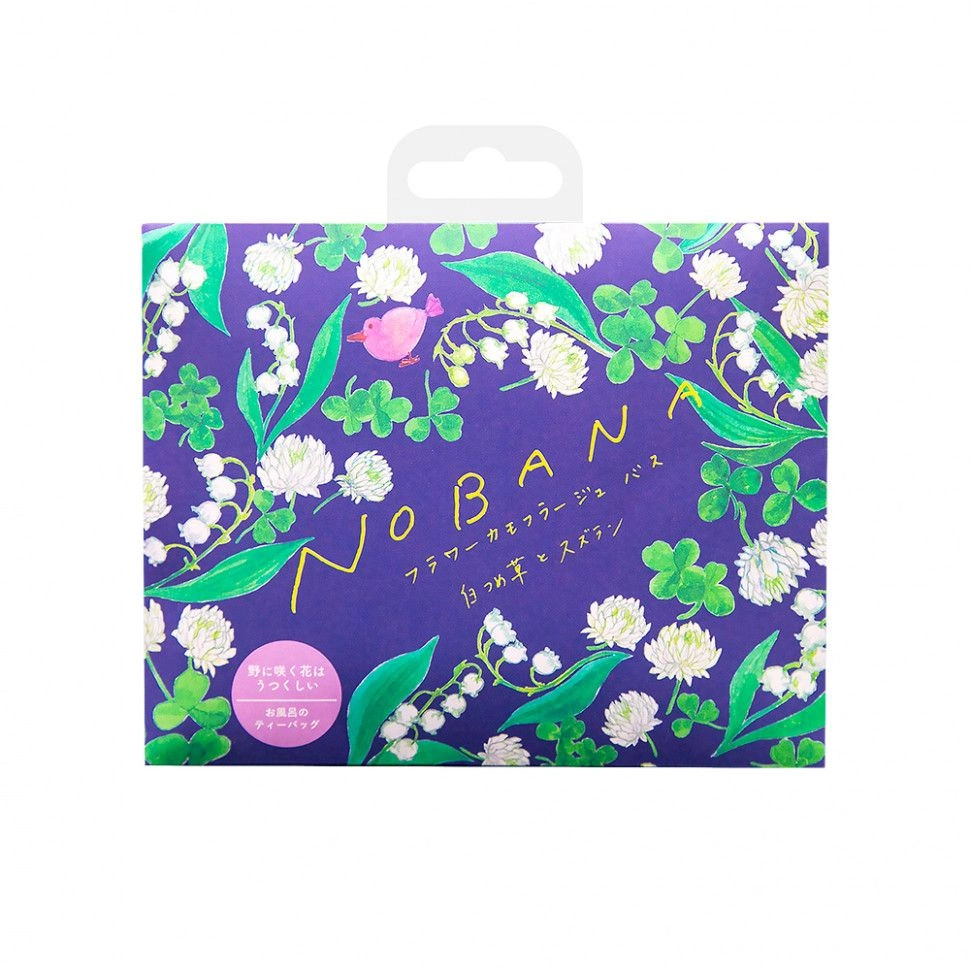 Charley  Nobana Соль-саше для ванн увлажняющая "Белый клевер и лилия" с ароматом цветущих лилий, 30 г