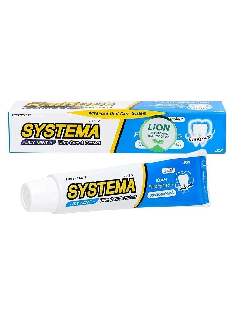LION Systema Icy Mint Паста зубная для глубокой очистки, 90 г