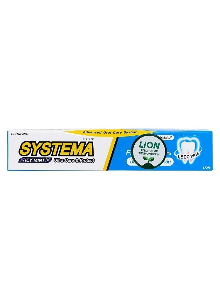 LION Systema Паста зубная для глубокой очистки ледяная мята, 90 г