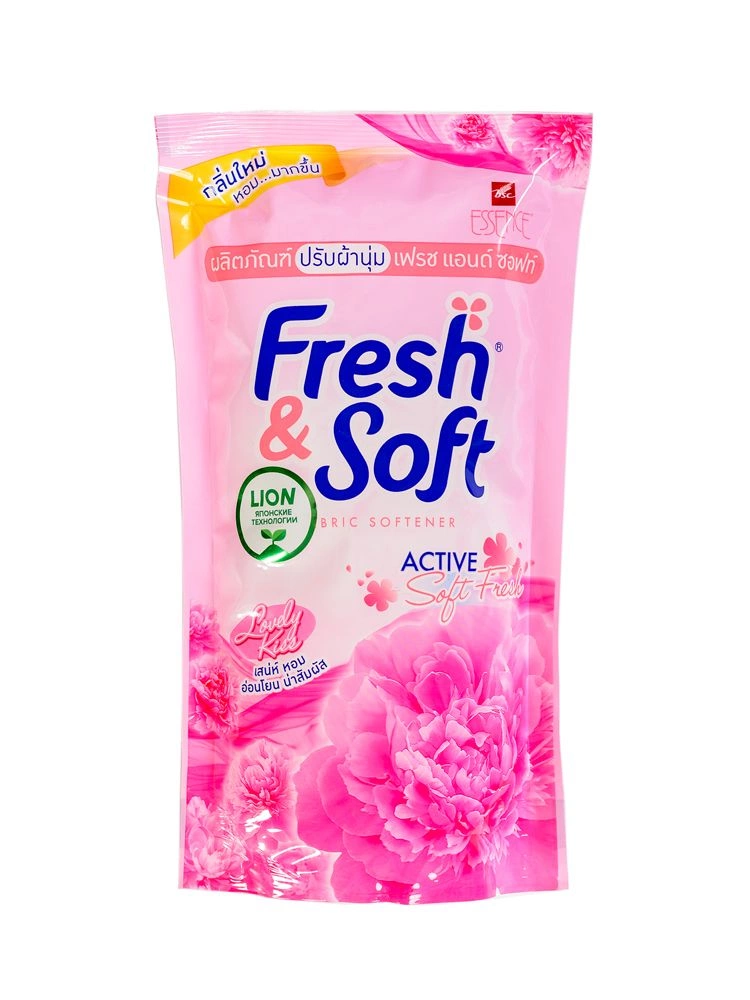 LION Fresh&Soft Кондиционер для белья парфюмированный "Сладкий Поцелуй", 600 мл