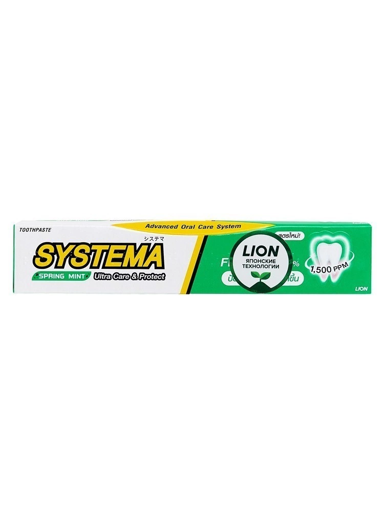 LION Systema Паста зубная для ухода за деснами цветочная мята, 90 г