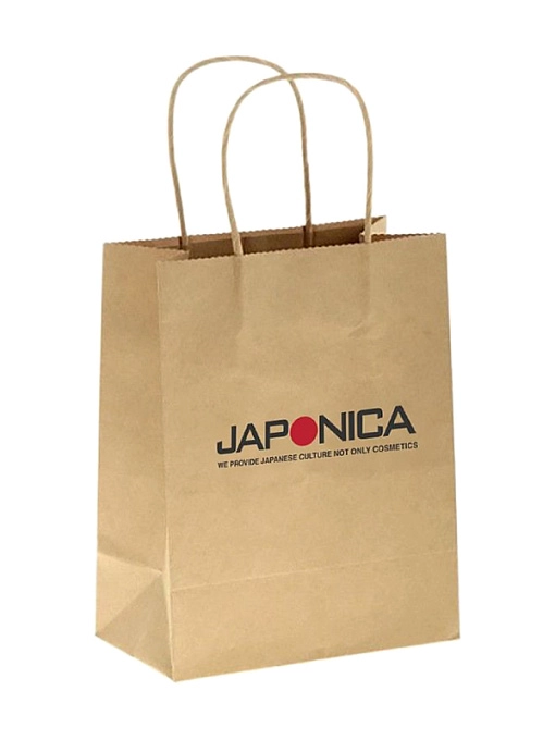 JAPONICA Брендированный крафт пакет с кручеными ручками 34,5*26*11 JAPONICA Брендированный крафт пакет с кручеными ручками 34,5*26*11