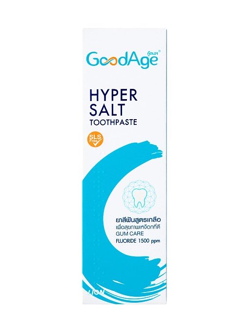 LION GoodAge Зубная паста для ухода за деснами с гипертонической солью, 90 г