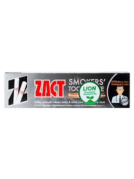 LION Zact Паста зубная против табачного налета, 100 г