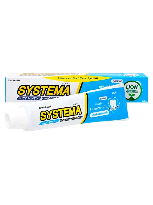 LION Systema Паста зубная для глубокой очистки зубов со вкусом ледяной мяты, 140 г LION Systema Паста зубная для глубокой очистки зубов со вкусом ледяной мяты, 140 г