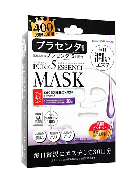 JAPAN GALS Pure5 Essence Курс тканевых масок для лица с плацентой, 30 шт