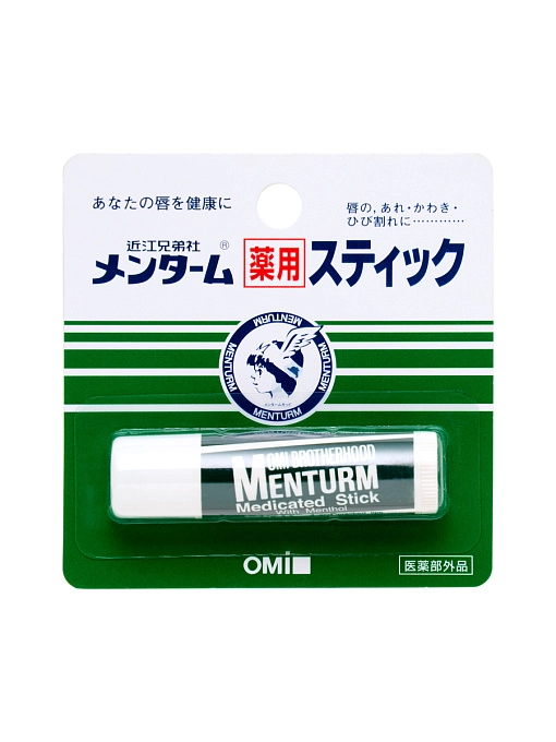 OMI MENTURM Medicated Увлажняющий бальзам для губ с ментолом, 4г