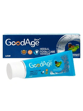LION GoodAge Зубная паста с экстрактами трав и трифалой против зубного налета, 90 г