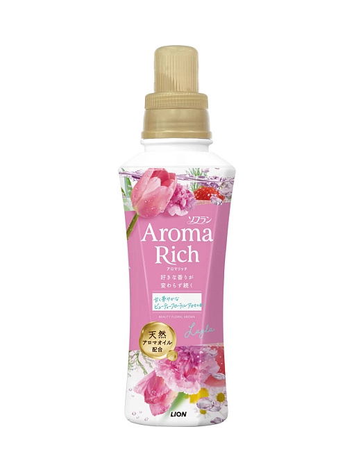 LION Aroma Rich Layla Кондиционер-ополаскиватель для белья, 480 мл