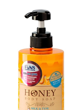 FUNS Honey Milk Гель для душа увлажняющий с экстрактом меда и молока, 500 мл FUNS Honey Milk Гель для душа увлажняющий с экстрактом меда и молока, 500 мл