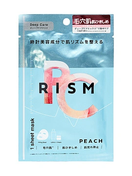 RISM Тканевая маска для интенсивного ухода за кожей с экстрактом листьев персика "Увлажнение и лифтинг" 1 шт