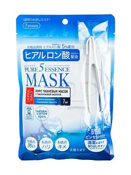 JAPAN GALS Pure5 Essence Курс тканевых масок для лица с гиалуроновой кислотой, 7 шт JAPAN GALS Pure5 Essence Курс тканевых масок для лица с гиалуроновой кислотой, 7 шт