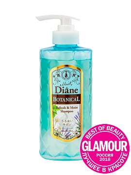 Moist Diane Botanical Refresh Шампунь бессиликоновый бессульфатный для питания волос, 480 мл