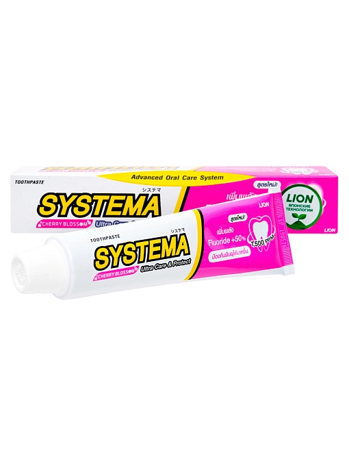 LION Systema Паста зубная с ароматом японской сакуры, 140 г LION Systema Паста зубная с ароматом японской сакуры, 140 г