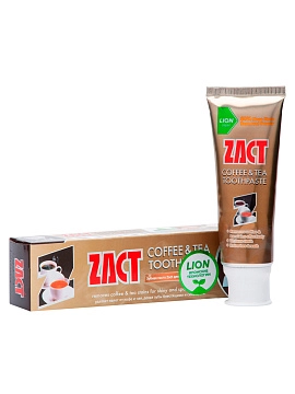 LION Zact Паста зубная отбеливающая от чайного и кофейного налета, 100 г