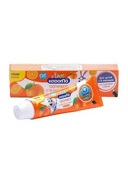 Паста зубная для детей с 6 месяцев с ароматом апельсина, 65 г (уцененный товар)