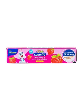 LION Kodomo паста зубная гелевая для детей с 6 месяцев с ароматом клубники, 40 г
