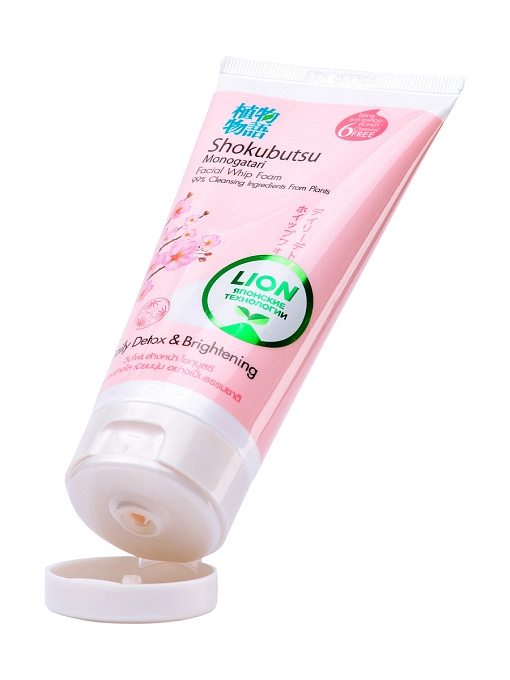 LION Shokubutsu Пенка-детокс для умывания с сакурой, 100 г
