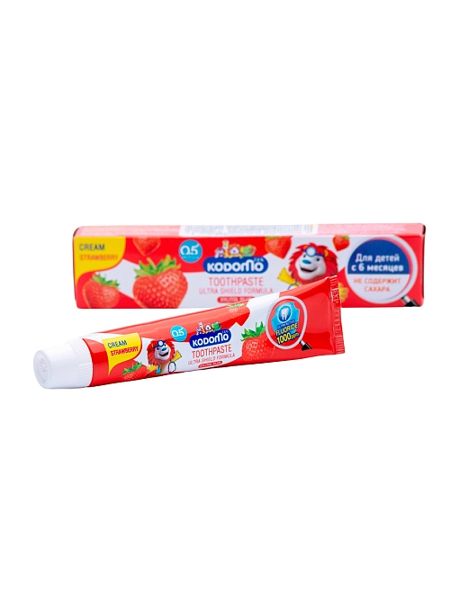 LION Kodomo Паста зубная для детей с 6 месяцев с ароматом клубники, 40 г