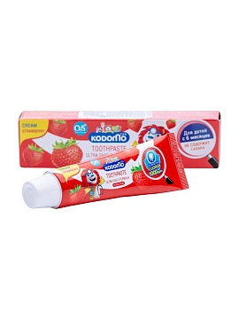 LION Kodomo паста зубная для детей с 6 месяцев с ароматом клубники, 65 г