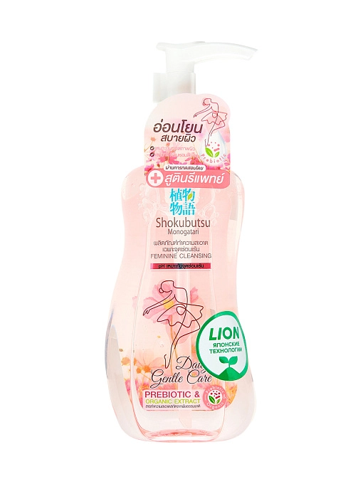 LION Shokubutsu Гель-пена для интимной гигиены с алоэ вера и периллой, 150 мл