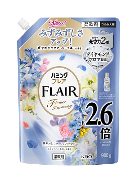 КАО Humming Flair Flower Harmony Кондиционер для белья, 900 мл