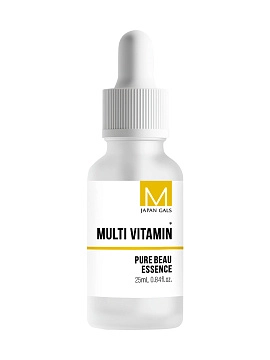 JAPAN GALS Pure Beau Essence Сыворотка для лица с витаминным комплексом (витамин С, ретинол, ниацинамид), 25 мл