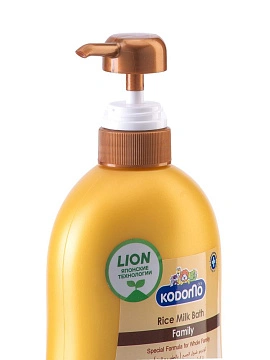 LION Kodomo Крем-гель для душа "рисовое молочко", 750 мл