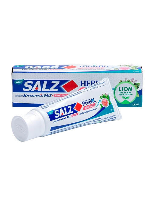 LION Salz Herbal Паста зубная с розовой гималайской солью, 90 г
