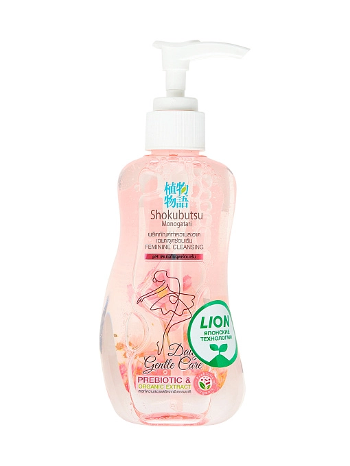 LION Shokubutsu Гель-пена для интимной гигиены с алоэ вера и периллой, 150 мл