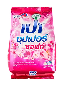 LION Pao Super Soft Антибактериальный порошок для стирки белья с эффектом кондиционера, 900 г
