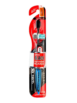 DENTALPRO Black Compact Head Щетка зубная одноуровневая (средней жесткости)