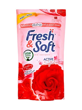 LION Fresh&Soft Кондиционер для белья парфюмированный "Искристый Поцелуй", 550 мл