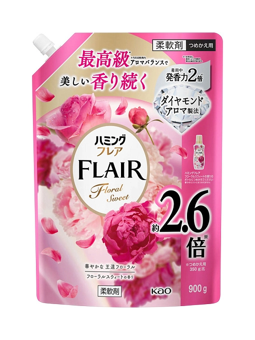 КАО Humming Flair Floral Sweet Кондиционер для белья, 900 мл