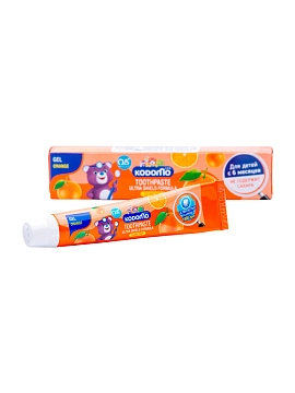 LION Kodomo Паста зубная гелевая для детей с 6 месяцев с ароматом апельсина, 40 г