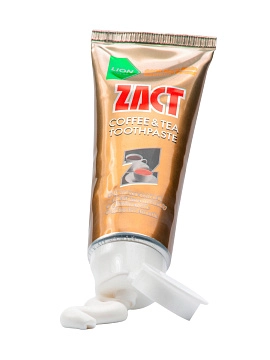 LION Zact Паста зубная отбеливающая от чайного и кофейного налета, 100 г