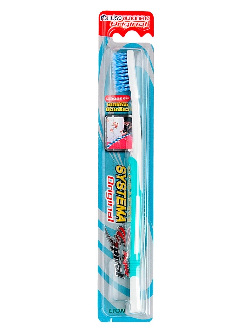 LION Systema Original Head Зубная щетка со спиральной щетиной (средняя жесткость), 1 шт