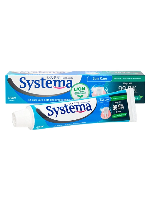 LION Systema Паста зубная для глубокой очистки со вкусом ледяной мяты 160 г LION Systema Паста зубная для глубокой очистки со вкусом ледяной мяты 160 г