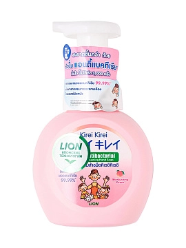 LION Kirei Kirei Мыло-пенка для рук детская от 0 до 3 лет "розовый персик", 250 мл