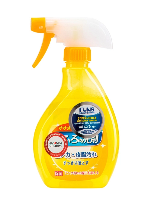 Спрей-пенка чистящая для ванной комнаты с ароматом апельсина и мяты 380 мл																														