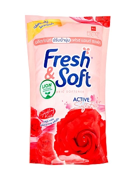 LION Fresh&Soft Кондиционер для белья парфюмированный "искристый поцелуй", 500 мл