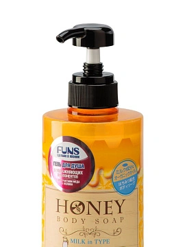 FUNS Honey Milk Гель для душа увлажняющий с экстрактом меда и молока, 500 мл