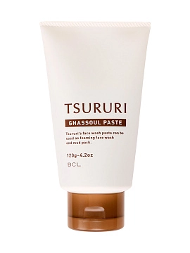 TSURURI Паста-маска для лица очищающая с глиной гассул и маслом чайного дерева, 120 г