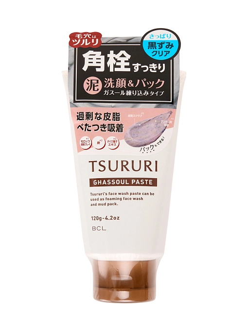 TSURURI Паста-маска для лица очищающая с глиной гассул и маслом чайного дерева, 120 г TSURURI Паста-маска для лица очищающая с глиной гассул и маслом чайного дерева, 120 г