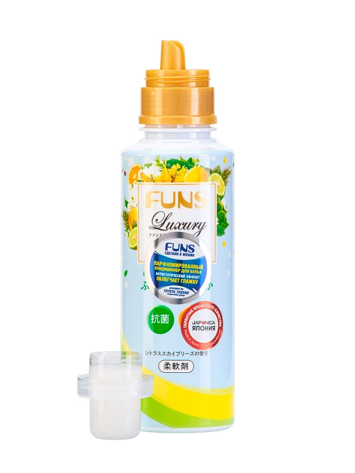 FUNS Кондиционер для белья с антибактериальным эффектом и ароматом цитруса, 600 мл