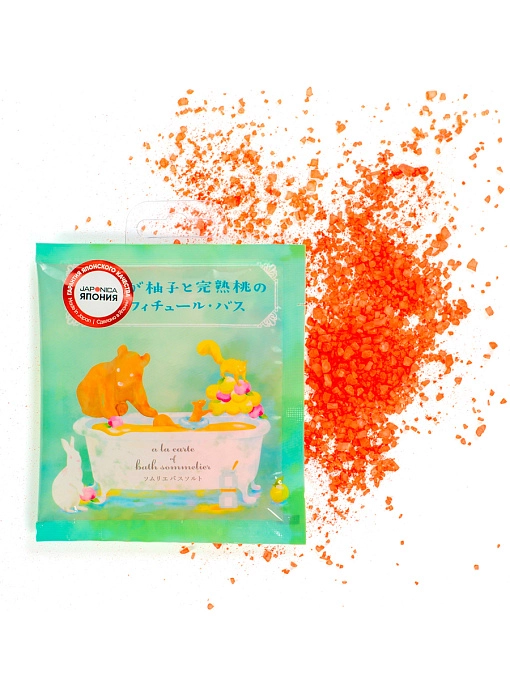 CHARLEY Sommelier Соль для ванны расслабляющая с экстрактом персика, 40 г