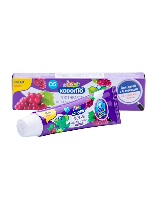 Паста зубная для детей с 6 месяцев с ароматом винограда, 65 г